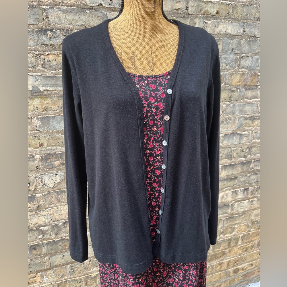 Carol Anderson California Vintage Floral Maxi Dress with Cardigan Sz Medium Tall - Picture 9 of 15